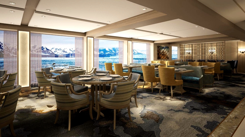 Restaurant aboard the World Explorer